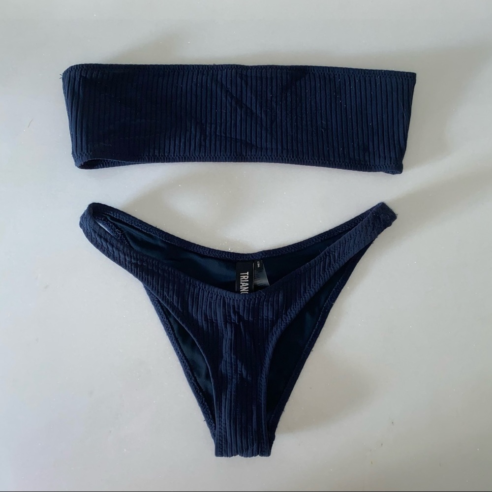 Dark Navy/Black Triangl Swim Set